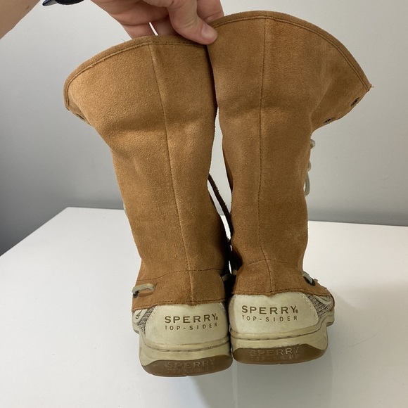 Sperry Top Siders LadyFish Fold Down Lace Up Boots Size 8 - Picture 13 of 16